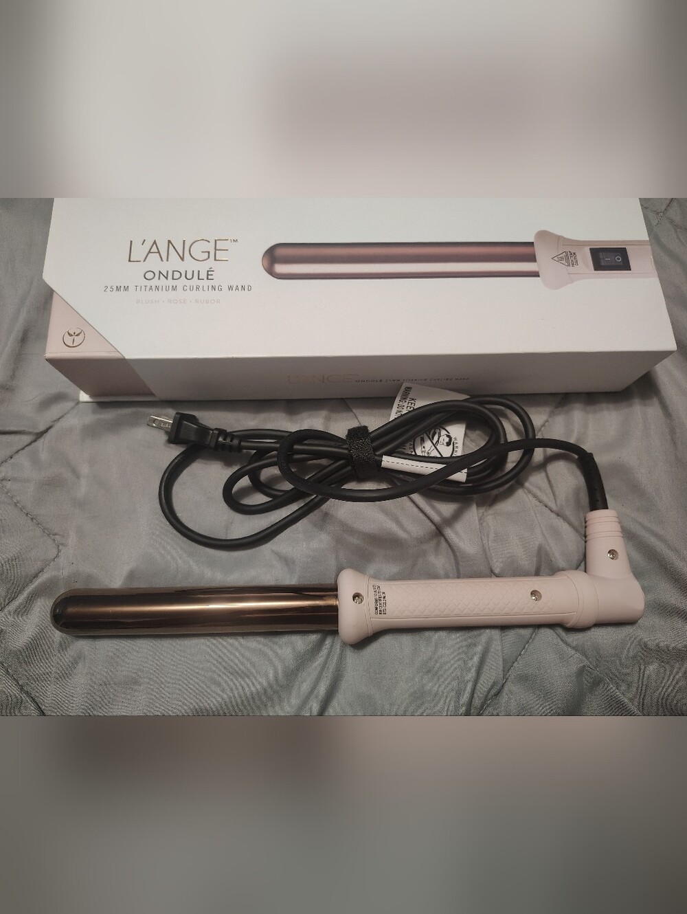 Lange Ondulé 25mm Titanium Curling Wand - Blush Pink - Picture 2 of 4